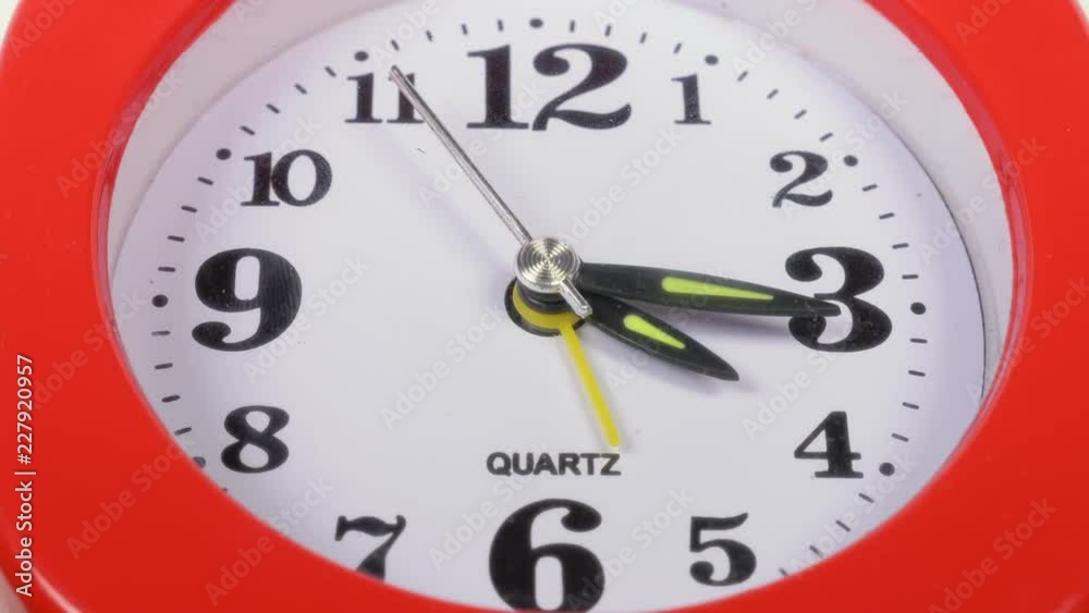 Red clock clock beating the time- timelapse Red clock clock beating the time- timelapse