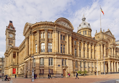 Birmingham City Council and Museum & Art Gallery on Victoria Square, UK