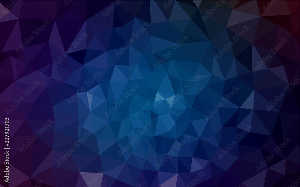 Dark BLUE vector shining triangular cover. Dark BLUE vector shining triangular cover.