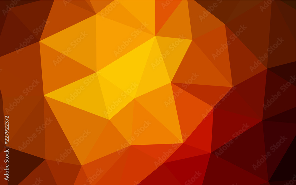 Dark Red, Yellow vector low poly layout. Dark Red, Yellow vector low poly layout.