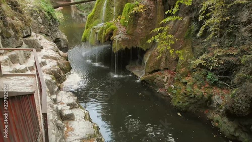 Beautiful unique Bigar Waterfall in Romania