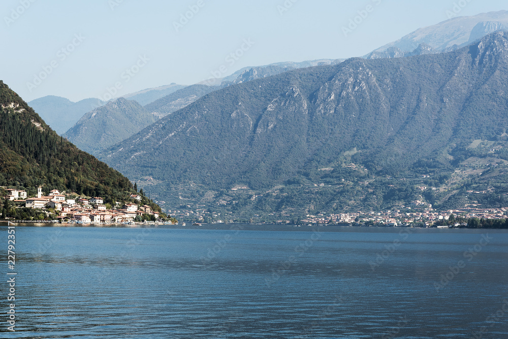 Iseo lake and surroundings in nice autumn day, Lombardy, Italy. Iseo lake and surroundings in nice autumn day, Lombardy, Italy.
