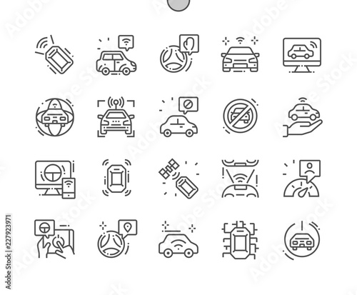 Unmanned Vehicles Well-crafted Pixel Perfect Vector Thin Line Icons 30 2x Grid for Web Graphics and Apps. Simple Minimal Pictogram