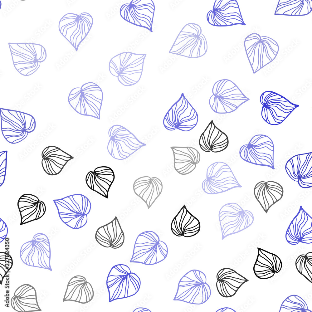 Light Blue, Red vector seamless abstract design with leaves. Light Blue, Red vector seamless abstract design with leaves.