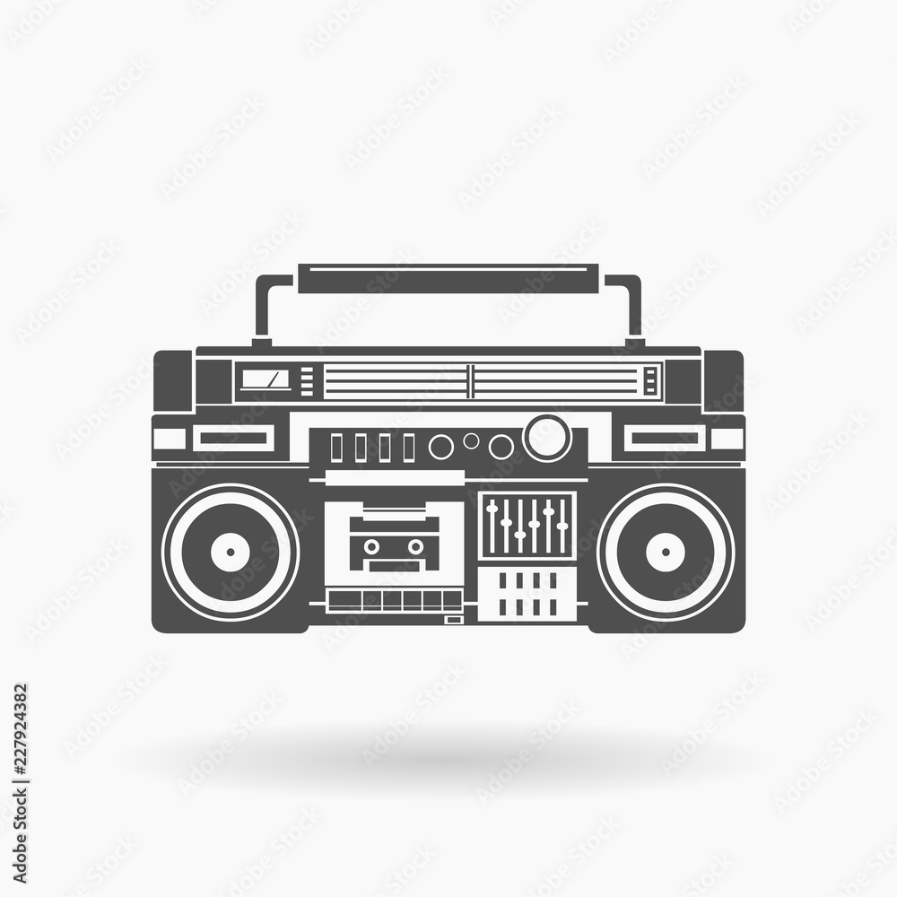 Ghetto Blaster Icon Illustration silhouette. Ghetto Blaster Icon Illustration silhouette.