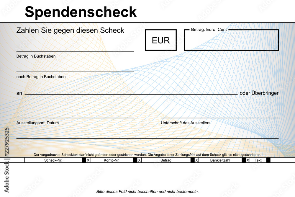 Spendenscheck Muster abstrakt