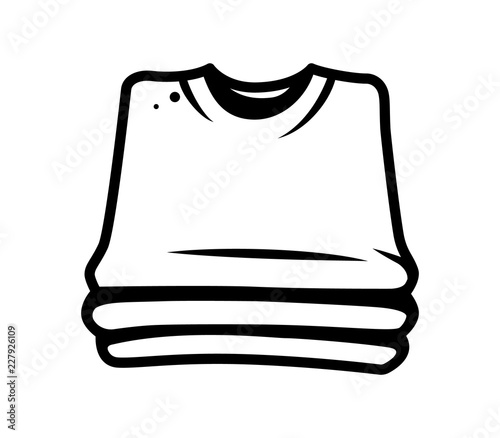 Monochrome stack of shirts concept