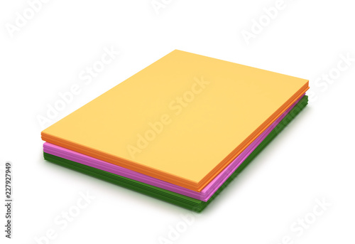 Wallpaper Mural стек цветной бумаги. 3d иллюстрации Torontodigital.ca