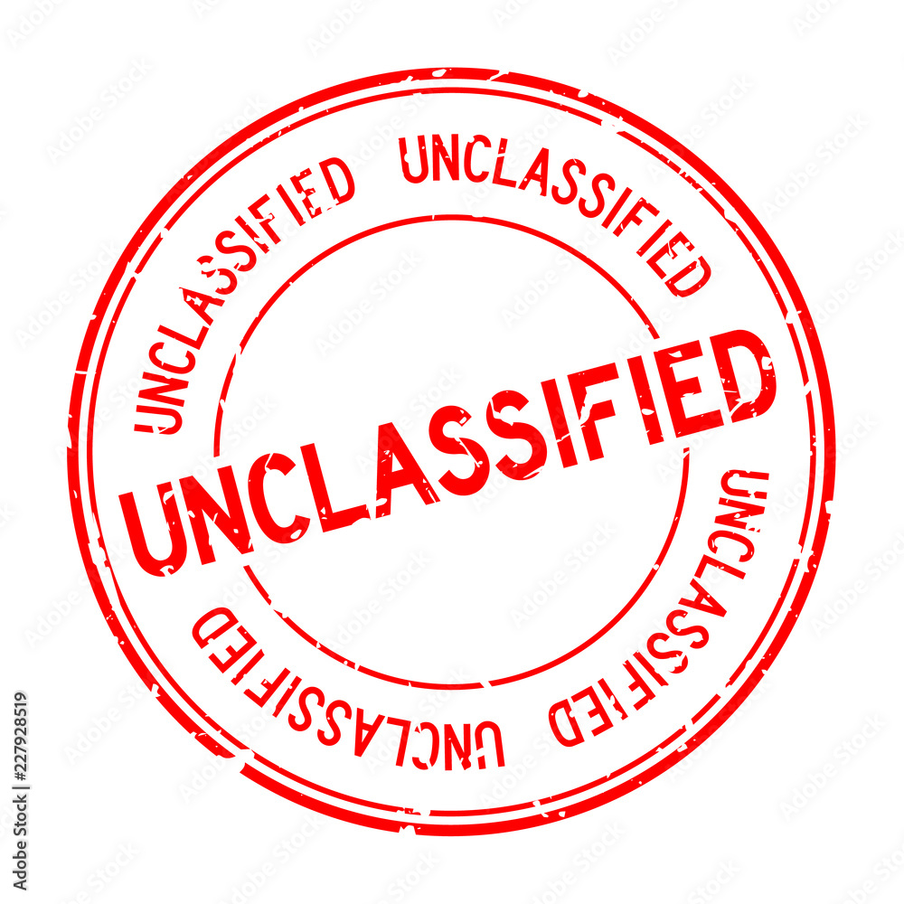 Grunge red unclassified word round rubber seal stamp on white background Grunge red unclassified word round rubber seal stamp on white background