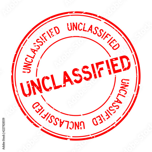Grunge red unclassified word round rubber seal stamp on white background