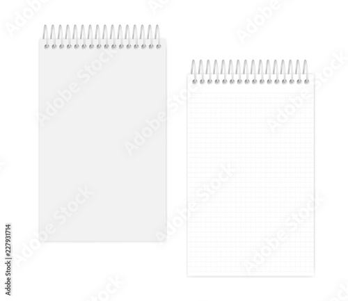 Spiral wire bound junior legal size grid lined diary, mock up