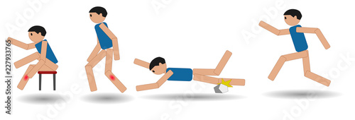 Layout of the show Period of Injury from Running Unattended Running.