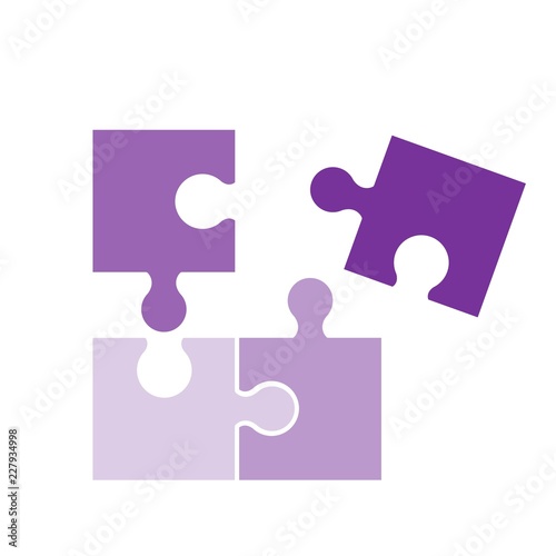 Puzzel of color icons good game skill