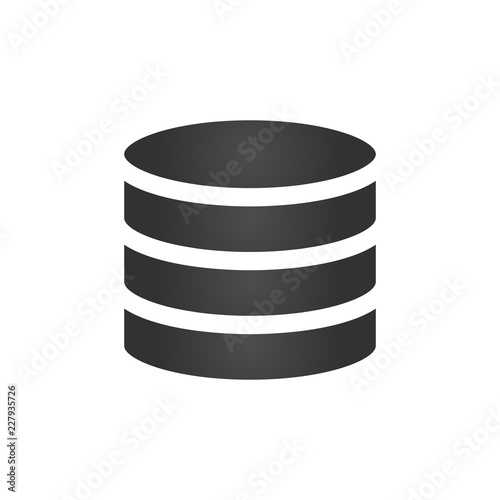 Database icon, vector illustration isolated on white background.