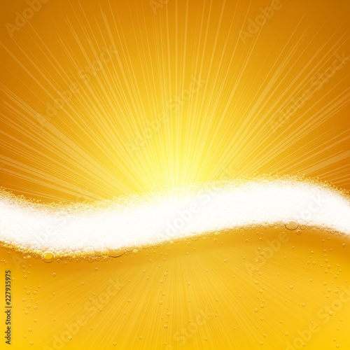 Beer Background with Foam