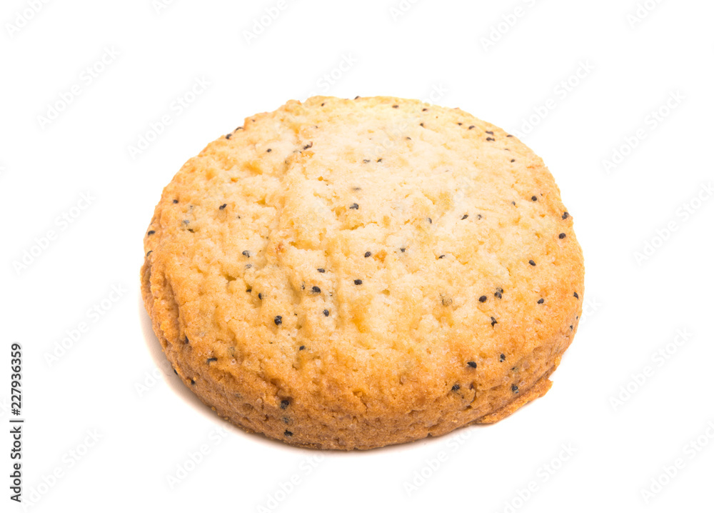 biscuits with poppy seeds isolated biscuits with poppy seeds isolated