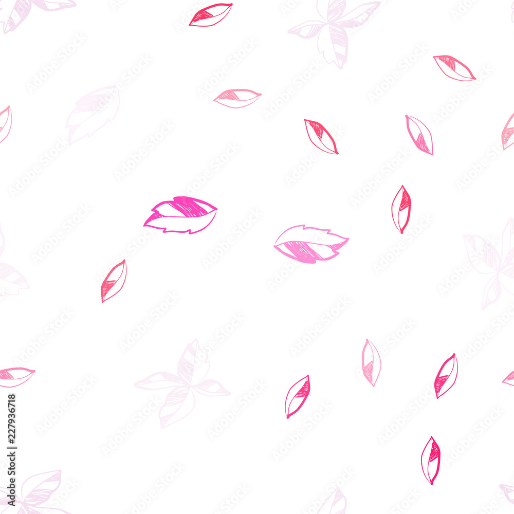 Light Pink vector seamless abstract design with leaves. Light Pink vector seamless abstract design with leaves.