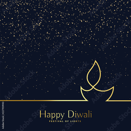 creative line art diwali diya background