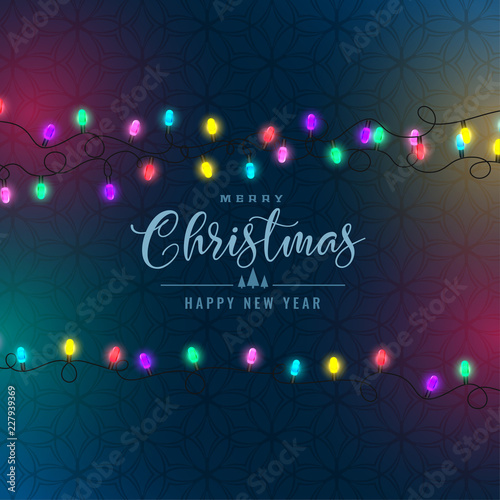 stylish christmas festival colorful lights background