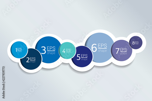 Timeline, bubble template, step by step chart.  Infographic.