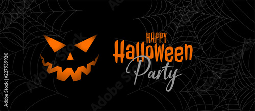 scary halloween party banner design