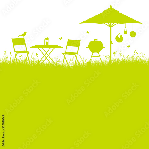Garden Barbecue Background