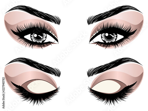 Rose gold eye make up