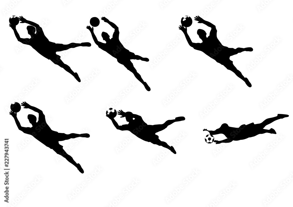 サッカー ゴールキーパー ジャンプ Soccer Goalkeeper Jump Stock Vector Adobe Stock