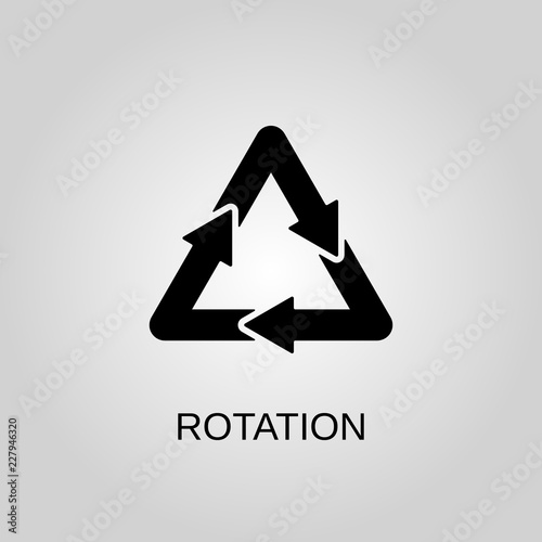 Rotation icon. Rotation symbol. Flat design. Stock - Vector illustration