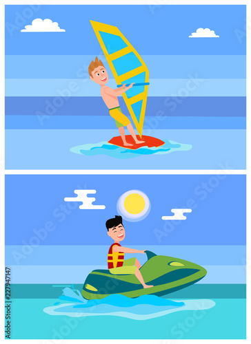 Summer and Sport Collection Vector Illustration