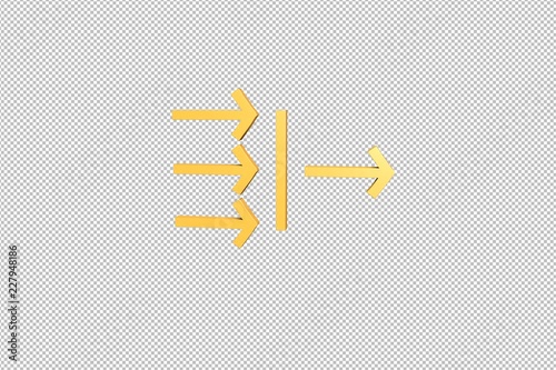orange Proxy 3D illustration on transparent background