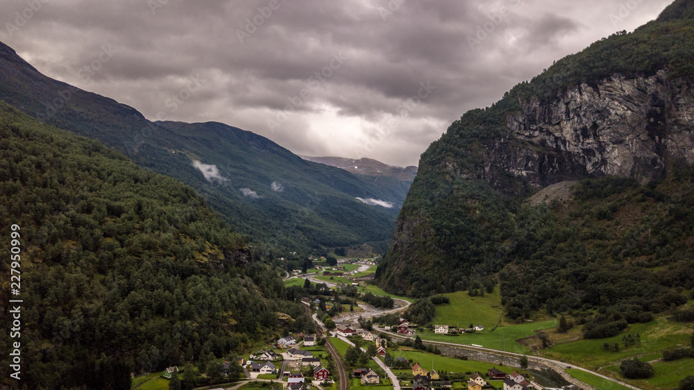 Obraz premium village in the mountains