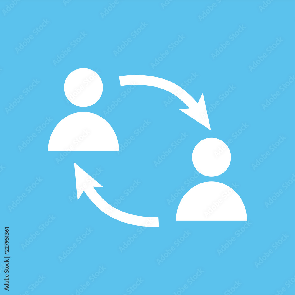 Obraz premium Users connection. Exchange scheme