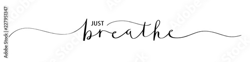 JUST BREATHE brush calligraphy banner photo