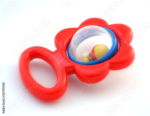 Toy for children - clack, beanbag. Isolated on white background.