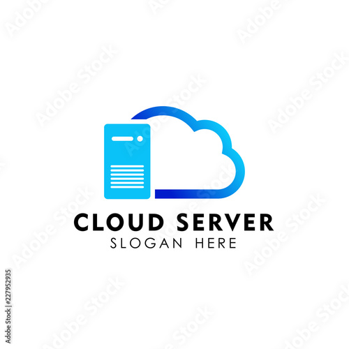 data cloud logo design template. server cloud logo design