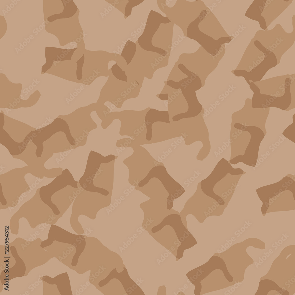 UFO military camouflage seamless pattern in different shades of beige and brown colors UFO military camouflage seamless pattern in different shades of beige and brown colors