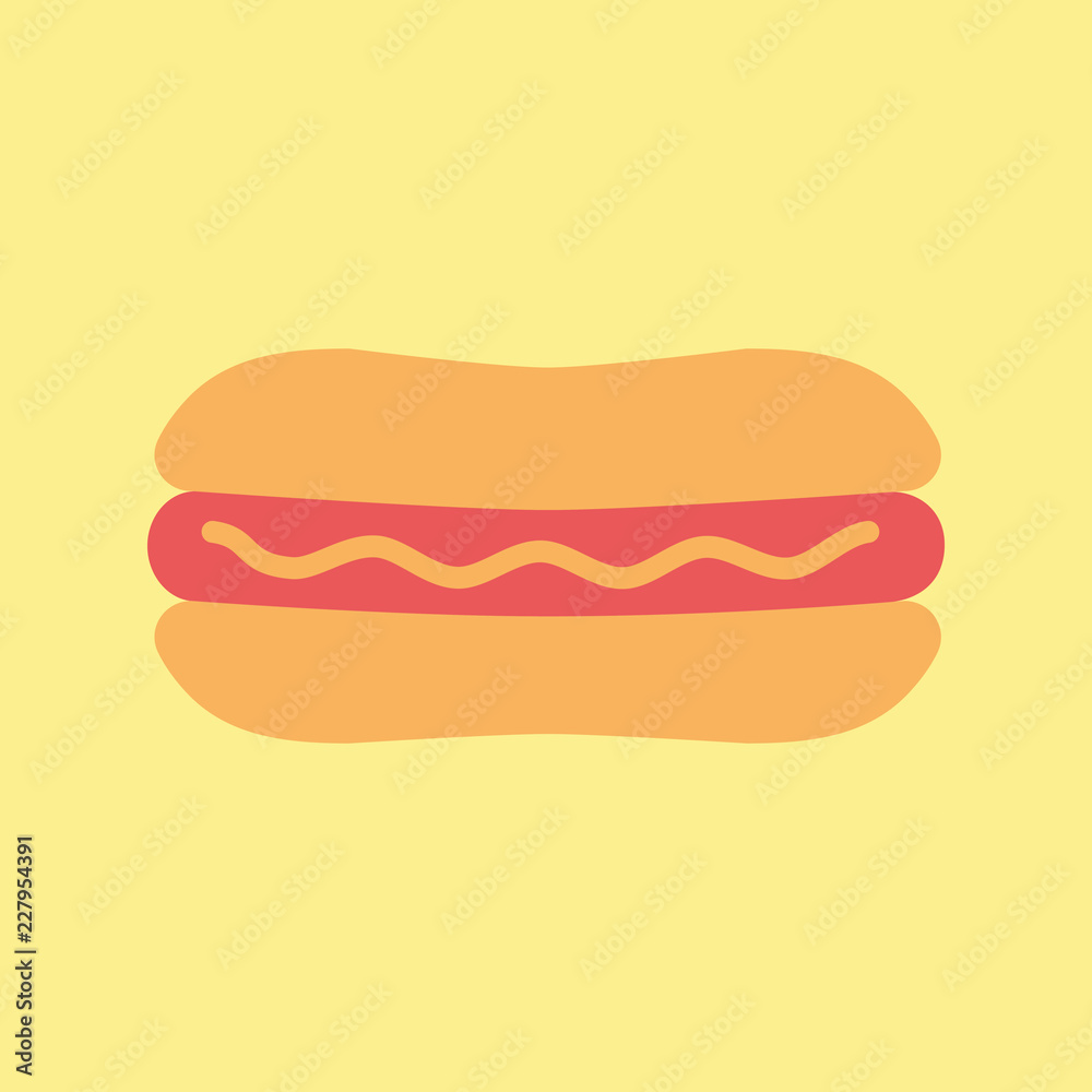 Silhouette icon hot dog