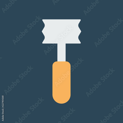 Silhouette icon hammer for meat