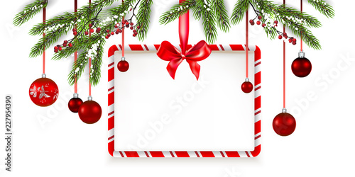 Ribbon Christmas tree banner