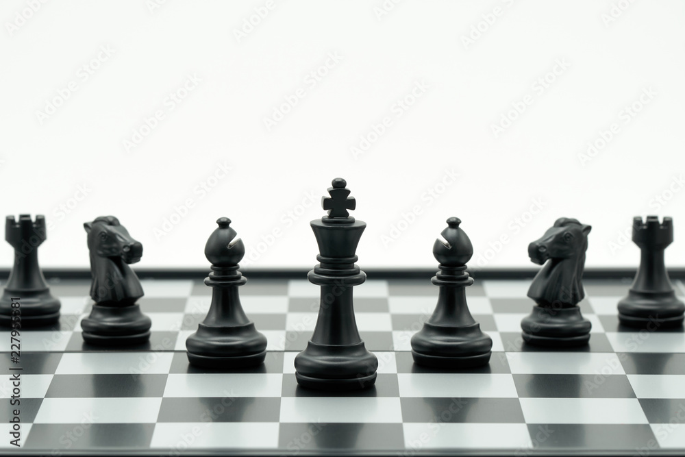 chessboard with a chess piece on the back Negotiating in business. as background business concept and strategy concept with copy space. chessboard with a chess piece on the back Negotiating in business. as background business concept and strategy concept with copy space.
