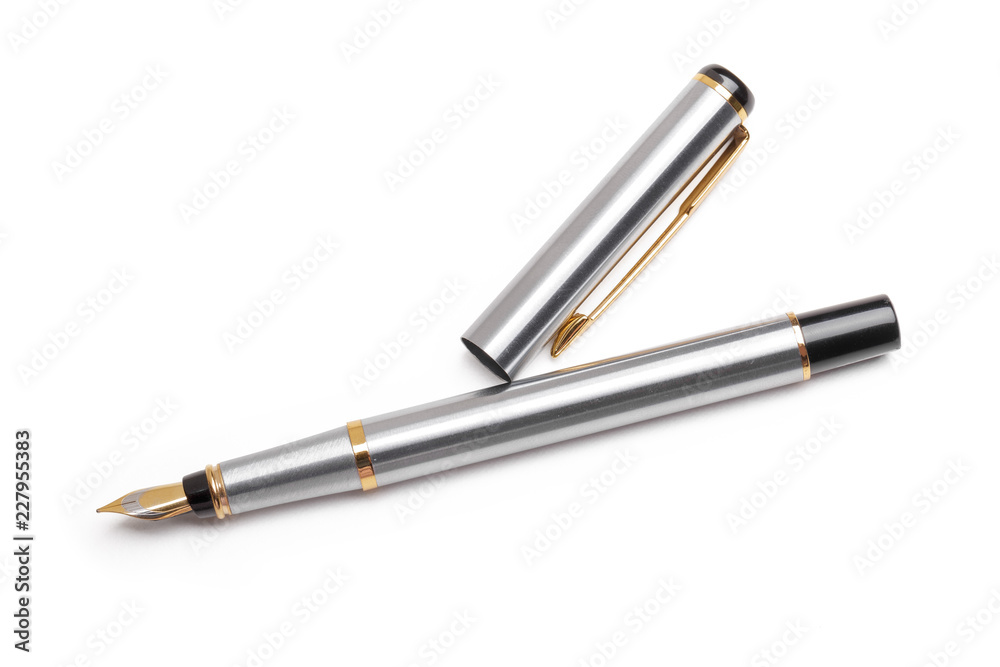 Fountain pen isolated on white background Fountain pen isolated on white background