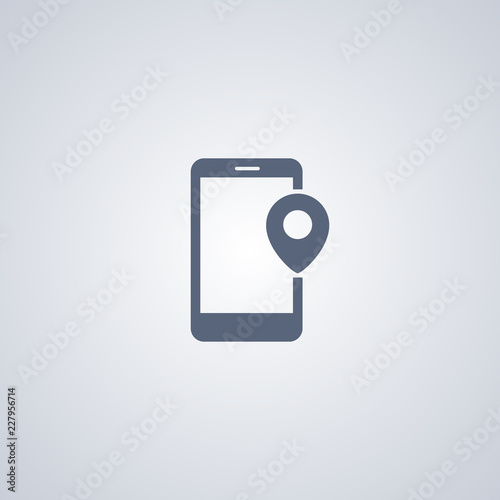 Mobile location icon, vector best flat icon