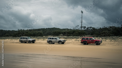 trucks on the beach