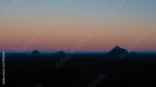 sunset in the mountains