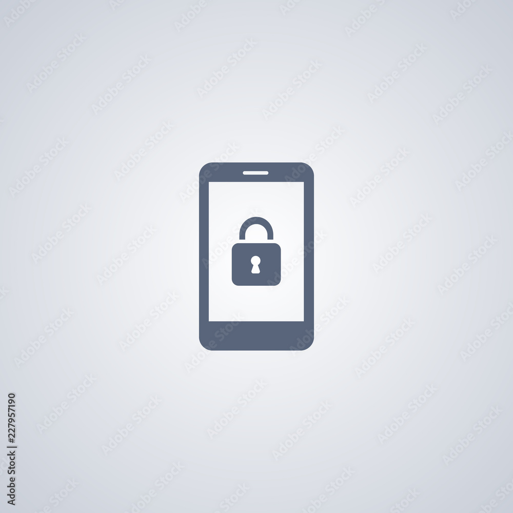 Smartphone locked, vector best flat icon Smartphone locked, vector best flat icon