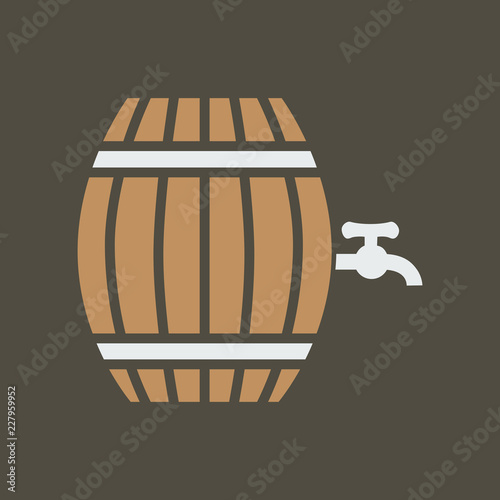 Silhouette icon barrel of alcohol