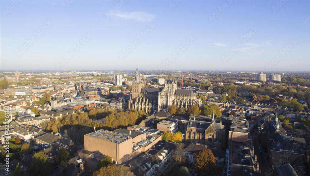 Naklejka premium Aerial view on the Center of Den Bosch