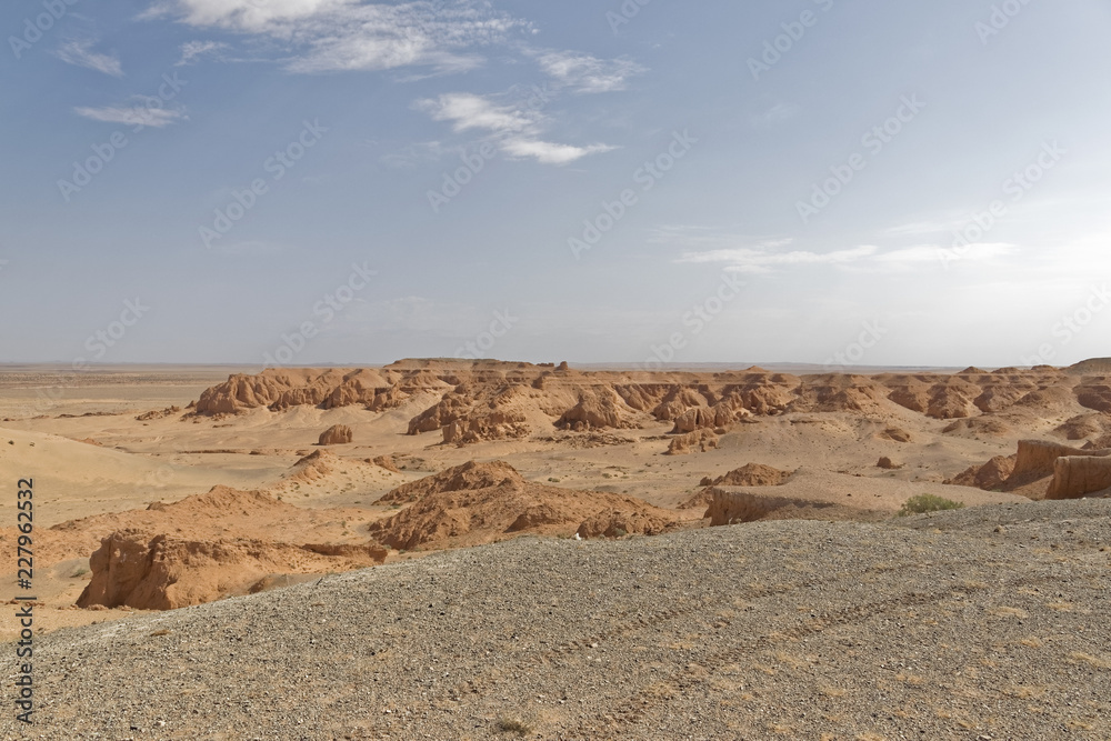 Gravel on the edge of the desert.
