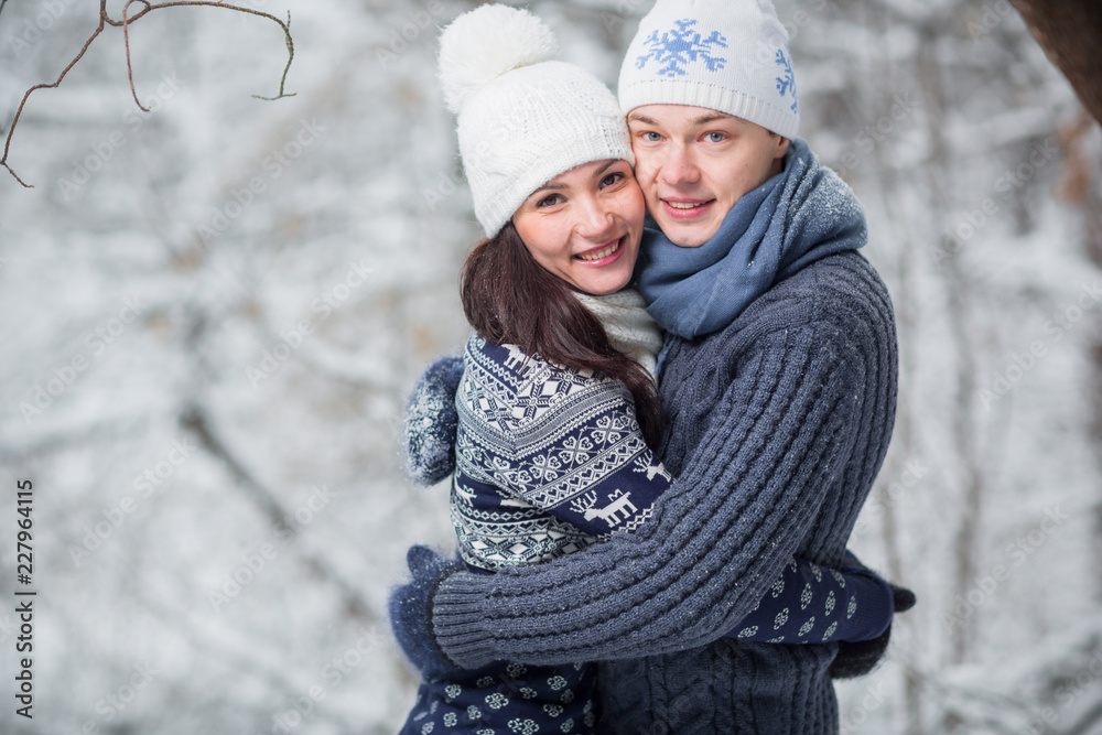 Fototapeta premium Winter lovestory in Valentine's day